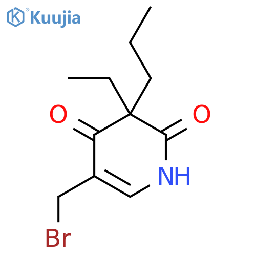5-(bromomethyl)-3-ethyl-3-propyl-1,2,3,4-tetrahydropyridine-2,4-dione structure