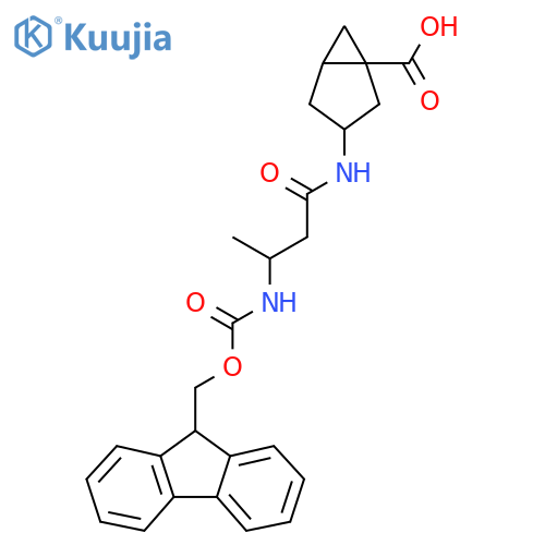 3-3-({(9H-fluoren-9-yl)methoxycarbonyl}amino)butanamidobicyclo3.1.0hexane-1-carboxylic acid structure