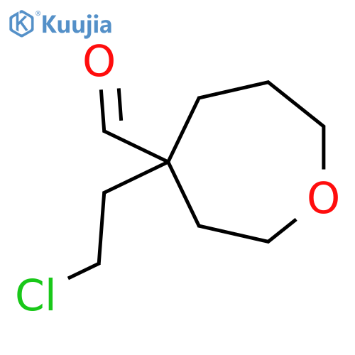 4-(2-chloroethyl)oxepane-4-carbaldehyde structure