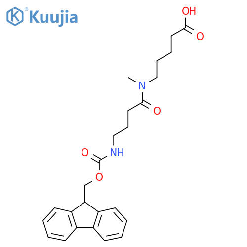 5-4-({(9H-fluoren-9-yl)methoxycarbonyl}amino)-N-methylbutanamidopentanoic acid structure