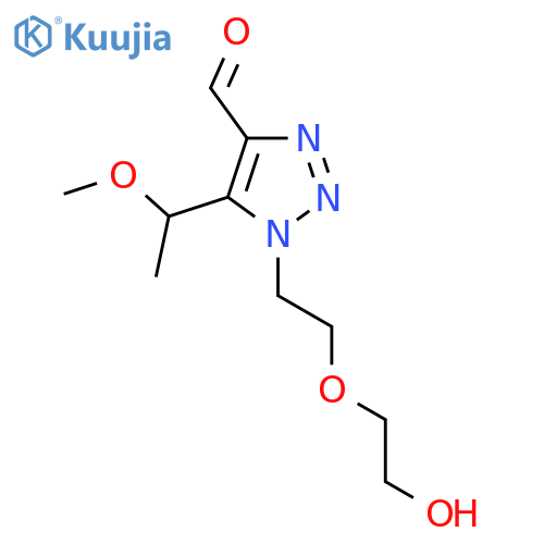 1-2-(2-hydroxyethoxy)ethyl-5-(1-methoxyethyl)-1H-1,2,3-triazole-4-carbaldehyde structure