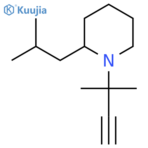 1-(2-methylbut-3-yn-2-yl)-2-(2-methylpropyl)piperidine structure