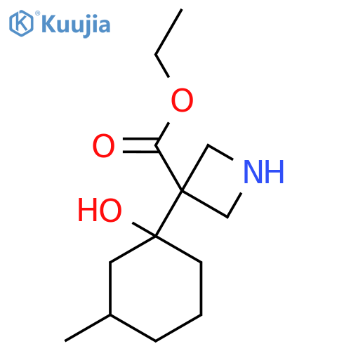 ethyl 3-(1-hydroxy-3-methylcyclohexyl)azetidine-3-carboxylate structure