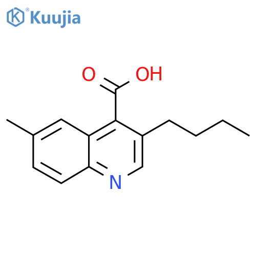 3-butyl-6-methylquinoline-4-carboxylic acid structure