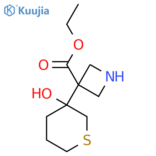ethyl 3-(3-hydroxythian-3-yl)azetidine-3-carboxylate structure