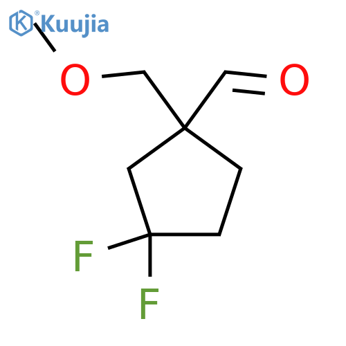 3,3-difluoro-1-(methoxymethyl)cyclopentane-1-carbaldehyde structure