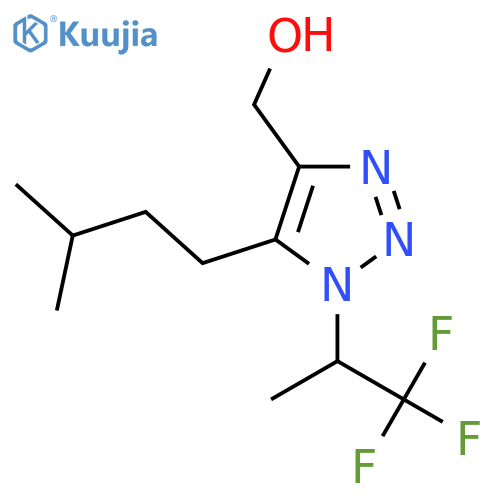 5-(3-methylbutyl)-1-(1,1,1-trifluoropropan-2-yl)-1H-1,2,3-triazol-4-ylmethanol structure