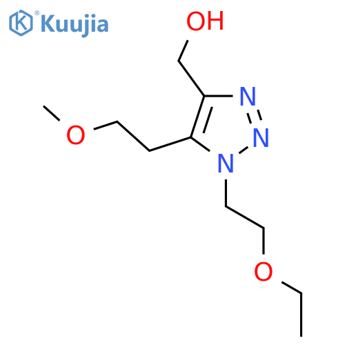 1-(2-ethoxyethyl)-5-(2-methoxyethyl)-1H-1,2,3-triazol-4-ylmethanol structure