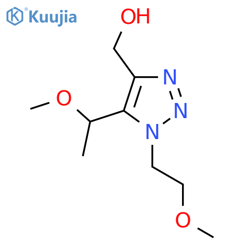 5-(1-methoxyethyl)-1-(2-methoxyethyl)-1H-1,2,3-triazol-4-ylmethanol structure