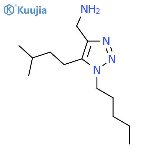5-(3-methylbutyl)-1-pentyl-1H-1,2,3-triazol-4-ylmethanamine structure