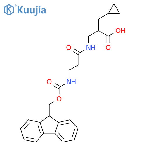 2-(cyclopropylmethyl)-3-3-({(9H-fluoren-9-yl)methoxycarbonyl}amino)propanamidopropanoic acid structure