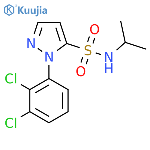 1-(2,3-dichlorophenyl)-N-(propan-2-yl)-1H-pyrazole-5-sulfonamide structure