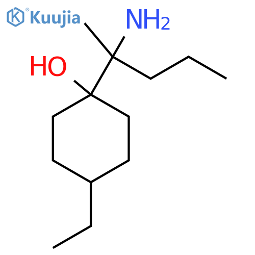 1-(2-aminopentan-2-yl)-4-ethylcyclohexan-1-ol structure