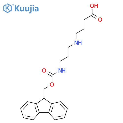 4-{3-({(9H-fluoren-9-yl)methoxycarbonyl}amino)propylamino}butanoic acid structure