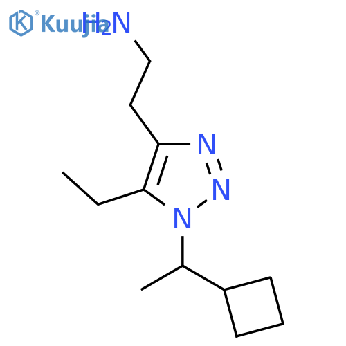 2-1-(1-cyclobutylethyl)-5-ethyl-1H-1,2,3-triazol-4-ylethan-1-amine structure
