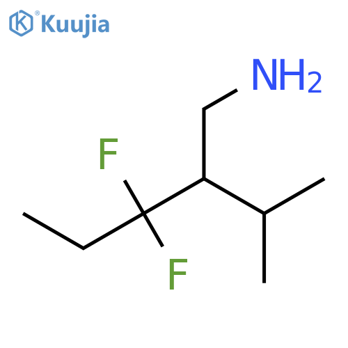 3-(aminomethyl)-4,4-difluoro-2-methylhexane structure