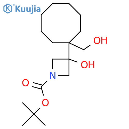 tert-butyl 3-hydroxy-3-1-(hydroxymethyl)cyclooctylazetidine-1-carboxylate structure