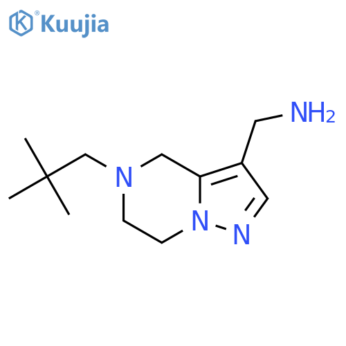 5-(2,2-dimethylpropyl)-4H,5H,6H,7H-pyrazolo1,5-apyrazin-3-ylmethanamine structure