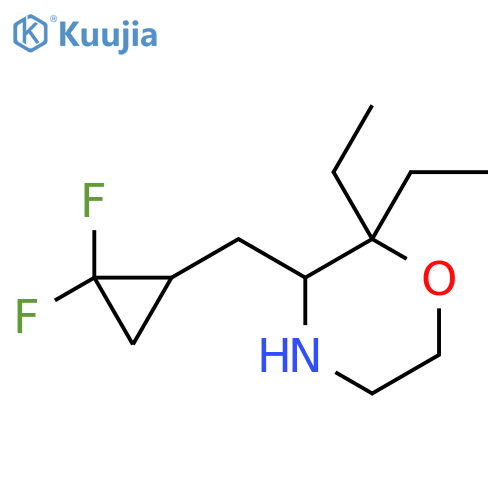 3-(2,2-difluorocyclopropyl)methyl-2,2-diethylmorpholine structure