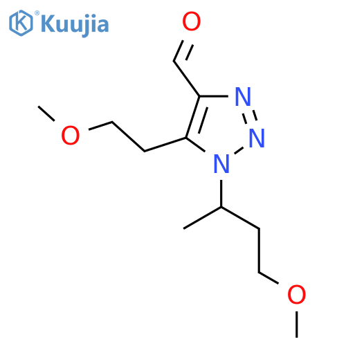 1-(4-methoxybutan-2-yl)-5-(2-methoxyethyl)-1H-1,2,3-triazole-4-carbaldehyde structure