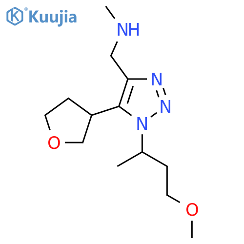 {1-(4-methoxybutan-2-yl)-5-(oxolan-3-yl)-1H-1,2,3-triazol-4-ylmethyl}(methyl)amine structure
