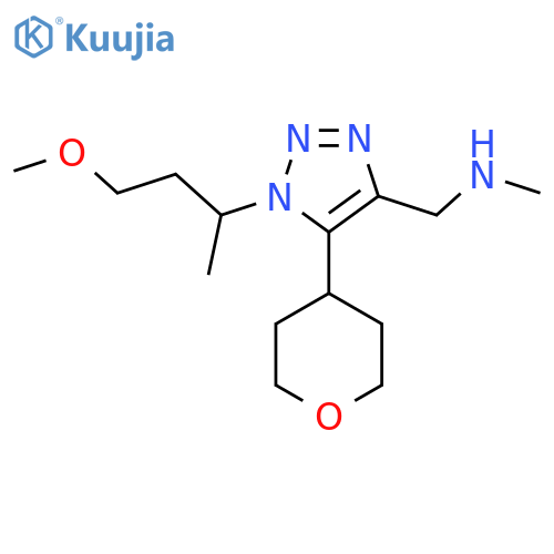 {1-(4-methoxybutan-2-yl)-5-(oxan-4-yl)-1H-1,2,3-triazol-4-ylmethyl}(methyl)amine structure