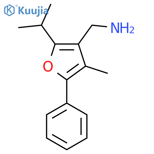 4-methyl-5-phenyl-2-(propan-2-yl)furan-3-ylmethanamine structure