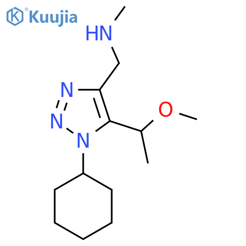 {1-cyclohexyl-5-(1-methoxyethyl)-1H-1,2,3-triazol-4-ylmethyl}(methyl)amine structure