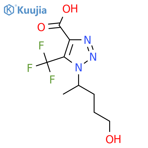 1-(5-hydroxypentan-2-yl)-5-(trifluoromethyl)-1H-1,2,3-triazole-4-carboxylic acid structure