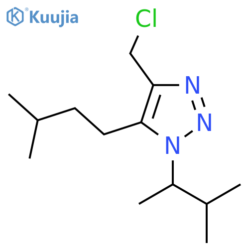 4-(chloromethyl)-1-(3-methylbutan-2-yl)-5-(3-methylbutyl)-1H-1,2,3-triazole structure