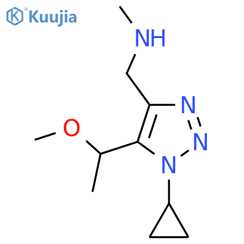 {1-cyclopropyl-5-(1-methoxyethyl)-1H-1,2,3-triazol-4-ylmethyl}(methyl)amine structure