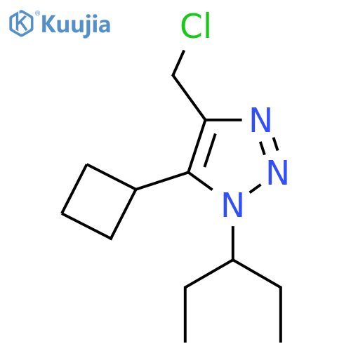 4-(chloromethyl)-5-cyclobutyl-1-(pentan-3-yl)-1H-1,2,3-triazole structure