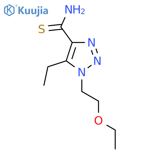1-(2-ethoxyethyl)-5-ethyl-1H-1,2,3-triazole-4-carbothioamide structure
