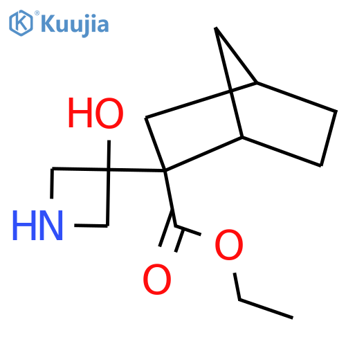 ethyl 2-(3-hydroxyazetidin-3-yl)bicyclo2.2.1heptane-2-carboxylate structure