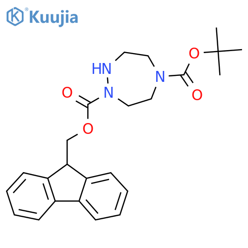 5-tert-butyl 1-(9H-fluoren-9-ylmethyl) 1,2,5-triazepane-1,5-dicarboxylate structure