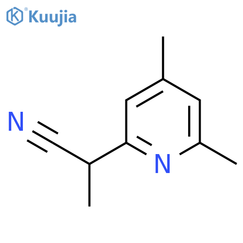 2-(4,6-dimethylpyridin-2-yl)propanenitrile structure
