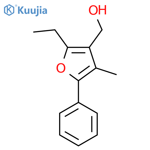 (2-ethyl-4-methyl-5-phenylfuran-3-yl)methanol structure