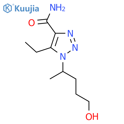 5-ethyl-1-(5-hydroxypentan-2-yl)-1H-1,2,3-triazole-4-carboxamide structure