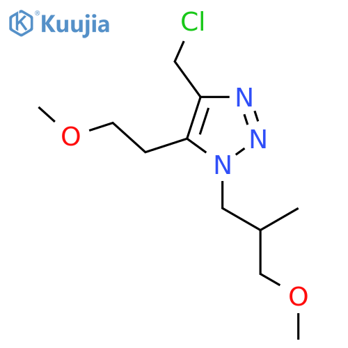 4-(chloromethyl)-1-(3-methoxy-2-methylpropyl)-5-(2-methoxyethyl)-1H-1,2,3-triazole structure