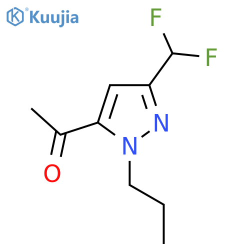 1-3-(difluoromethyl)-1-propyl-1H-pyrazol-5-ylethan-1-one structure