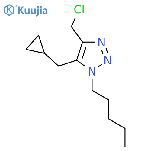 4-(chloromethyl)-5-(cyclopropylmethyl)-1-pentyl-1H-1,2,3-triazole structure