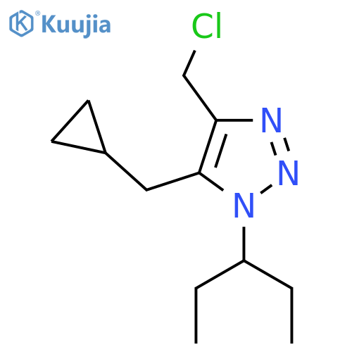 4-(chloromethyl)-5-(cyclopropylmethyl)-1-(pentan-3-yl)-1H-1,2,3-triazole structure