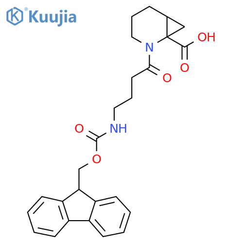 2-4-({(9H-fluoren-9-yl)methoxycarbonyl}amino)butanoyl-2-azabicyclo4.1.0heptane-1-carboxylic acid structure