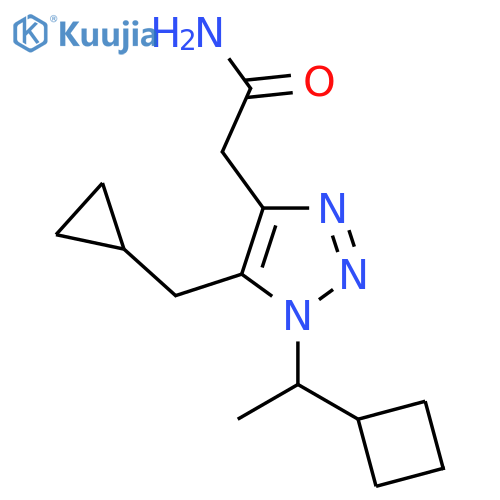 2-1-(1-cyclobutylethyl)-5-(cyclopropylmethyl)-1H-1,2,3-triazol-4-ylacetamide structure