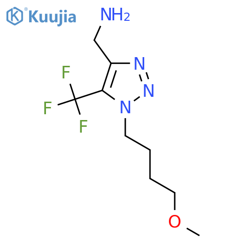 1-(4-methoxybutyl)-5-(trifluoromethyl)-1H-1,2,3-triazol-4-ylmethanamine structure