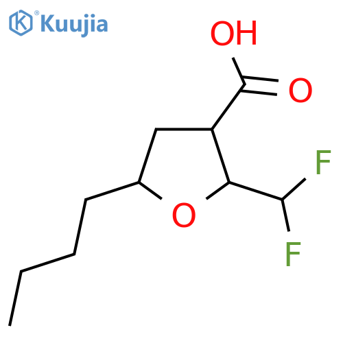 5-butyl-2-(difluoromethyl)oxolane-3-carboxylic acid structure