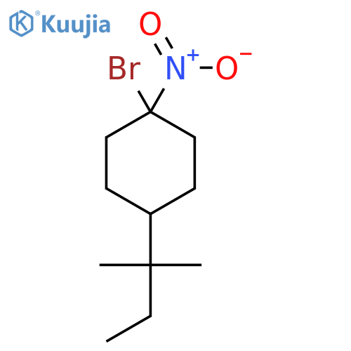 1-bromo-4-(2-methylbutan-2-yl)-1-nitrocyclohexane structure