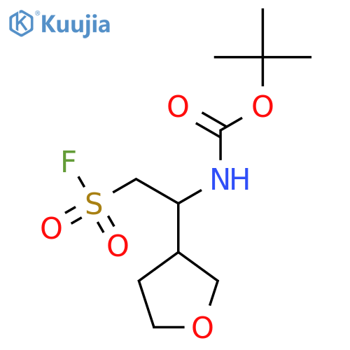 tert-butyl N-2-(fluorosulfonyl)-1-(oxolan-3-yl)ethylcarbamate structure