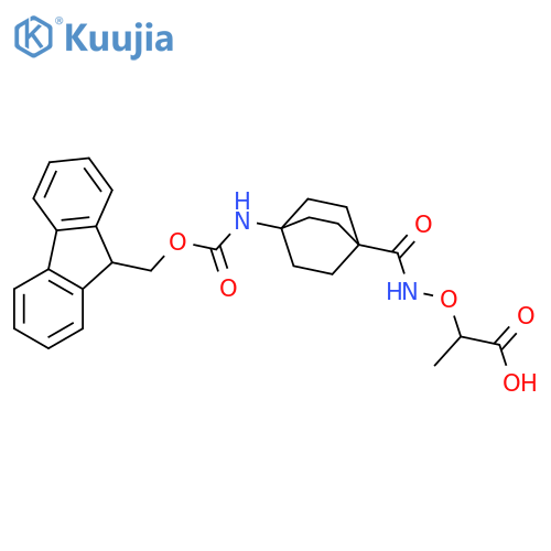2-({4-({(9H-fluoren-9-yl)methoxycarbonyl}amino)bicyclo2.2.2octan-1-ylformamido}oxy)propanoic acid structure