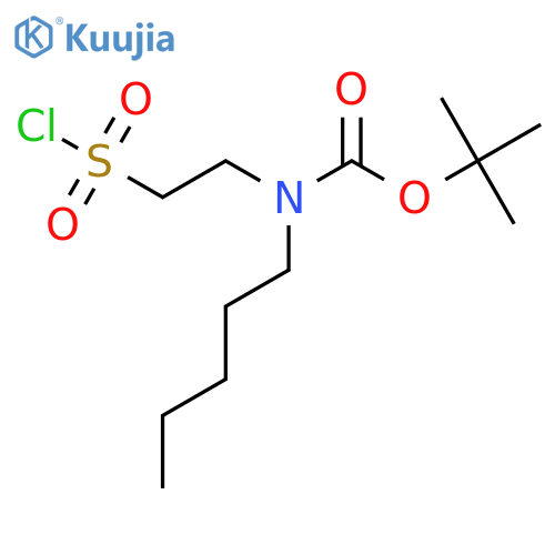 tert-butyl N-2-(chlorosulfonyl)ethyl-N-pentylcarbamate structure